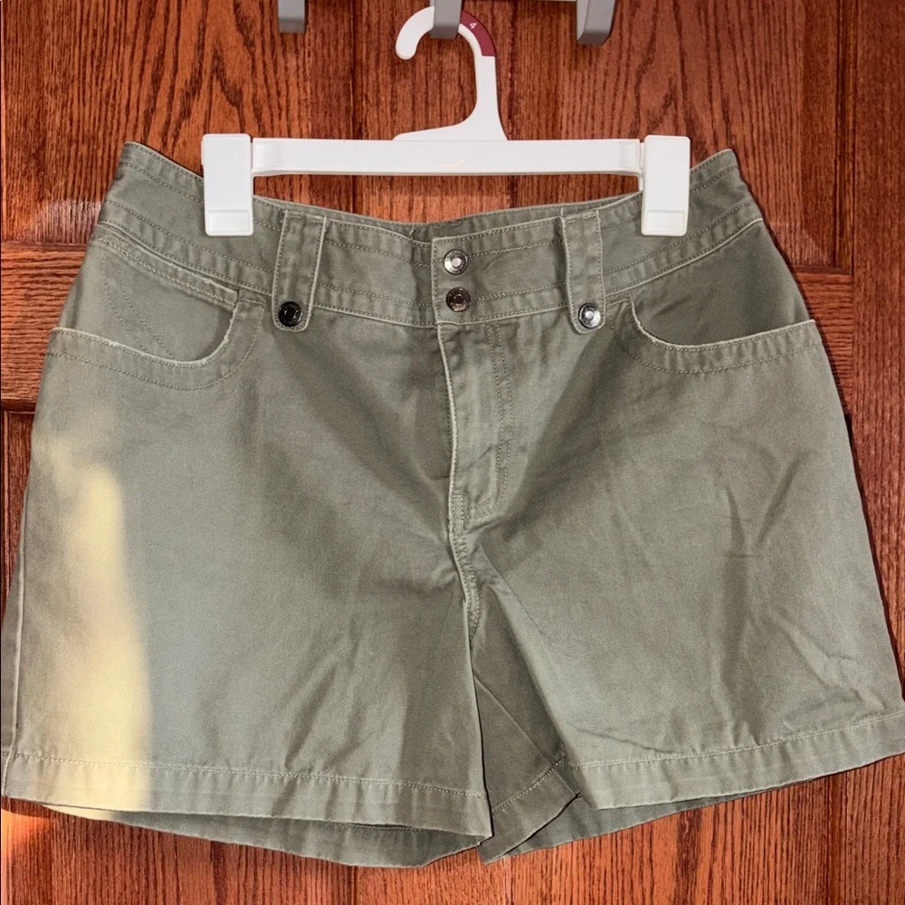 Olive Green Women's Shorts - Picture 8 of 12